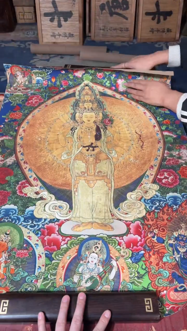 卷轴画龙妹唐卡直播tk16