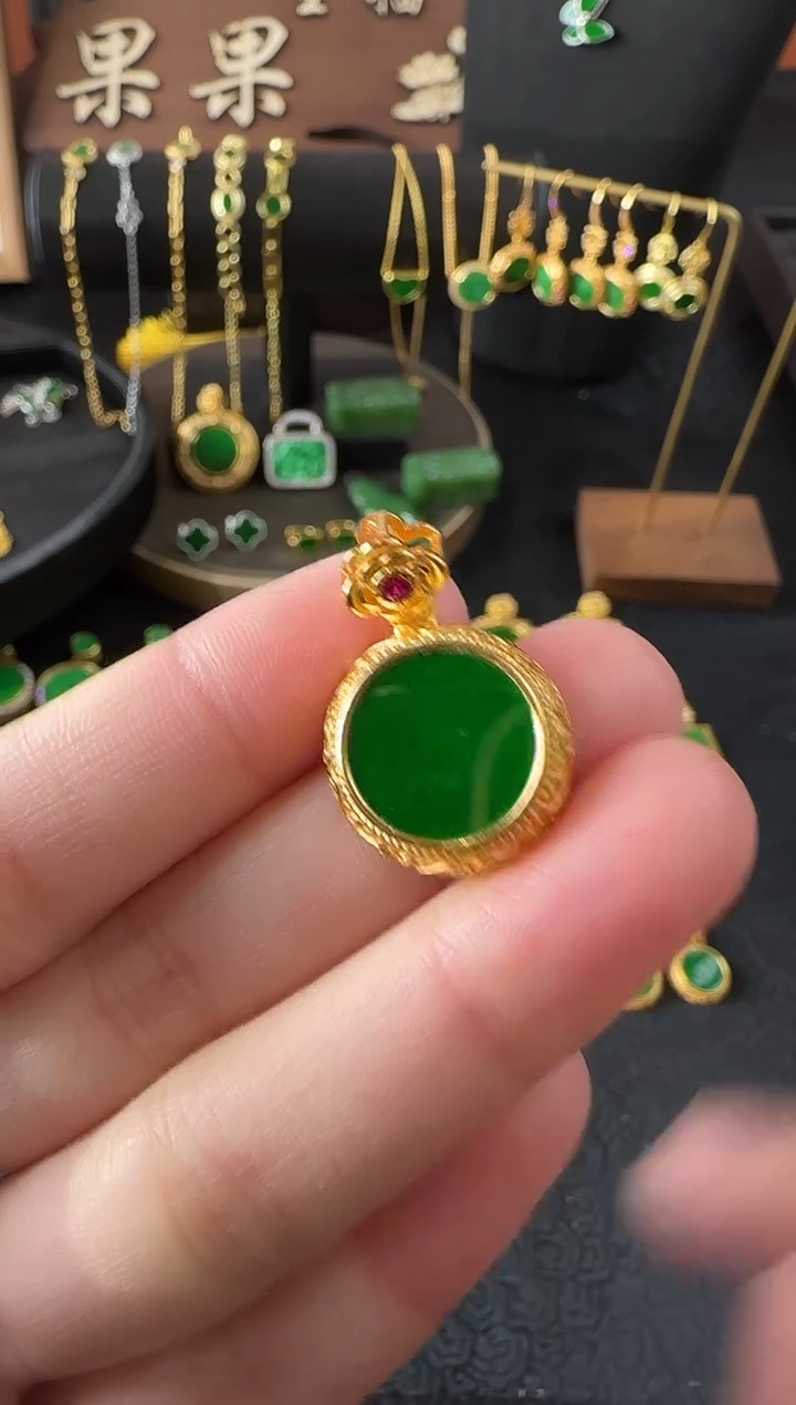 【闪购商品】翡翠颈饰银S925镶嵌吊坠