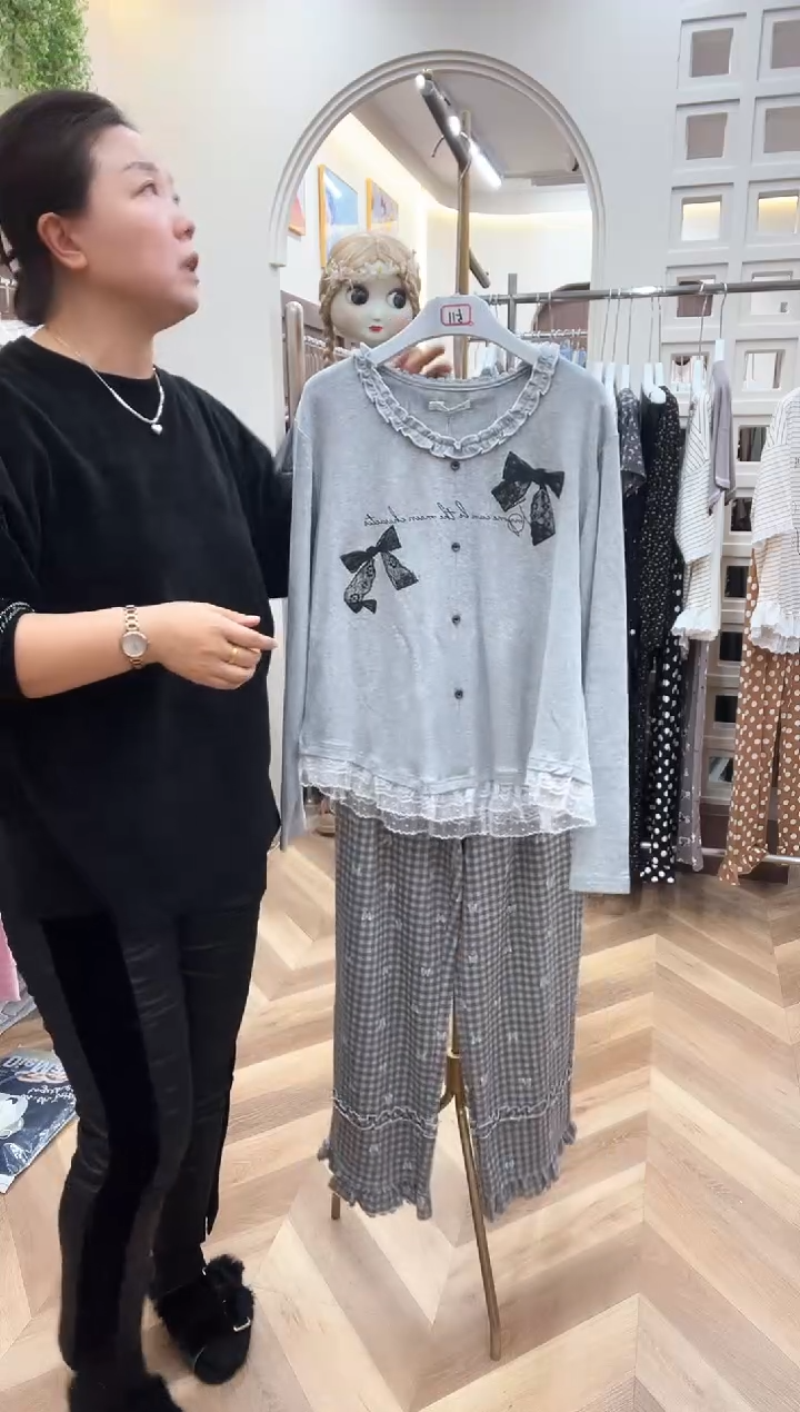 棉小熊长袖长裤XL号130-160斤以下