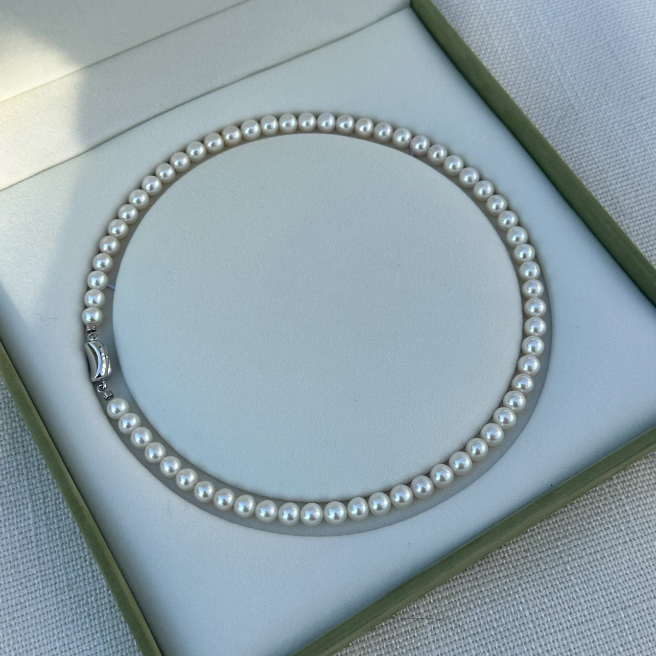 二弟【天女】7-8mm左右天然淡水珍珠极光气质百搭