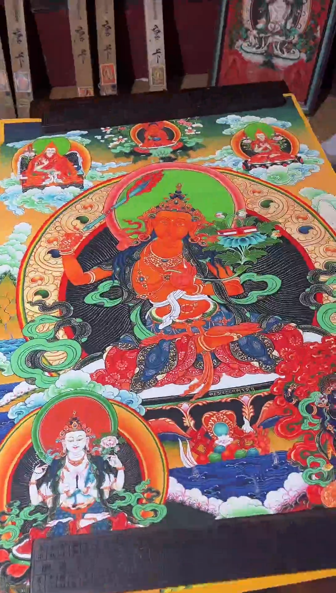 卷轴画菊菊唐卡tk160