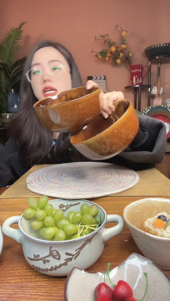 陶瓷6英寸焦糖色碗  2件 微瑕疵