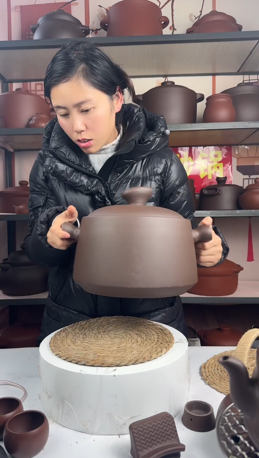 紫砂5L元宝款紫泥