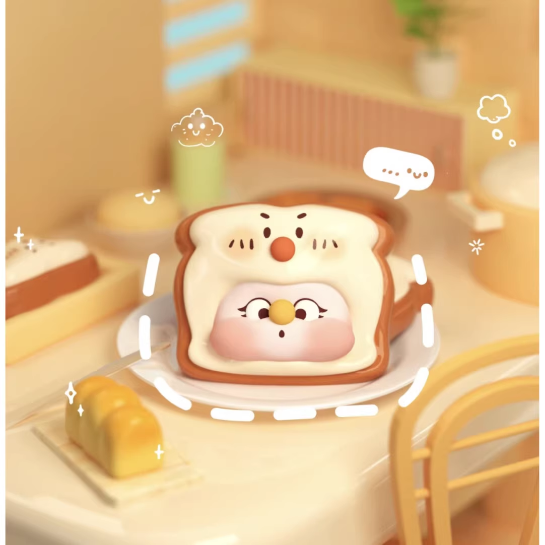 【三七代拆】【一单双开】墩墩面包屋系列盲盒潮玩萌粒摆件