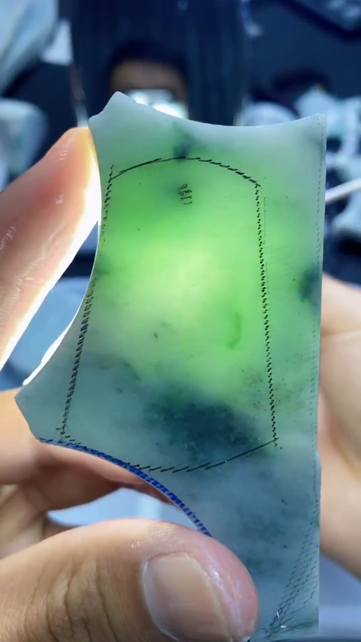 裸石翡翠天然缅甸A货【海】020