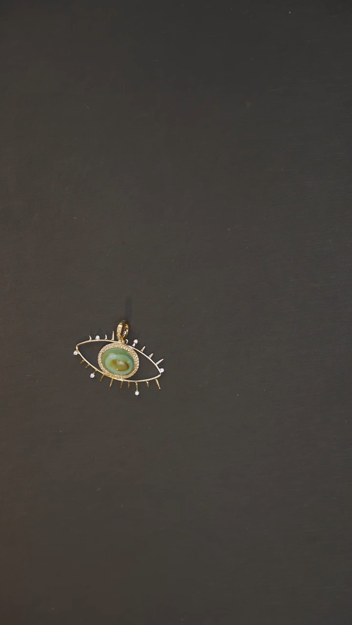 【闪购商品】绿松石吊坠(不含链)18K金镶嵌吊坠