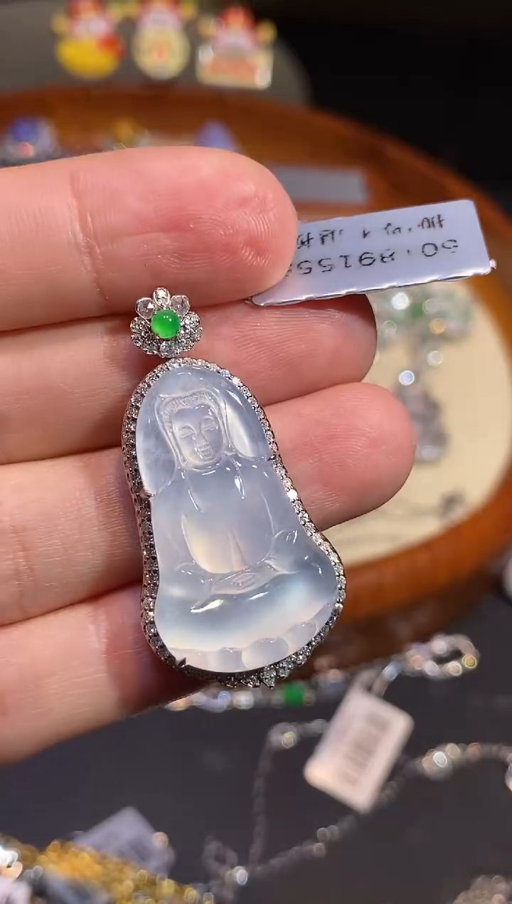 【闪购商品】翡翠18K金镶嵌吊坠(不含链)吊坠