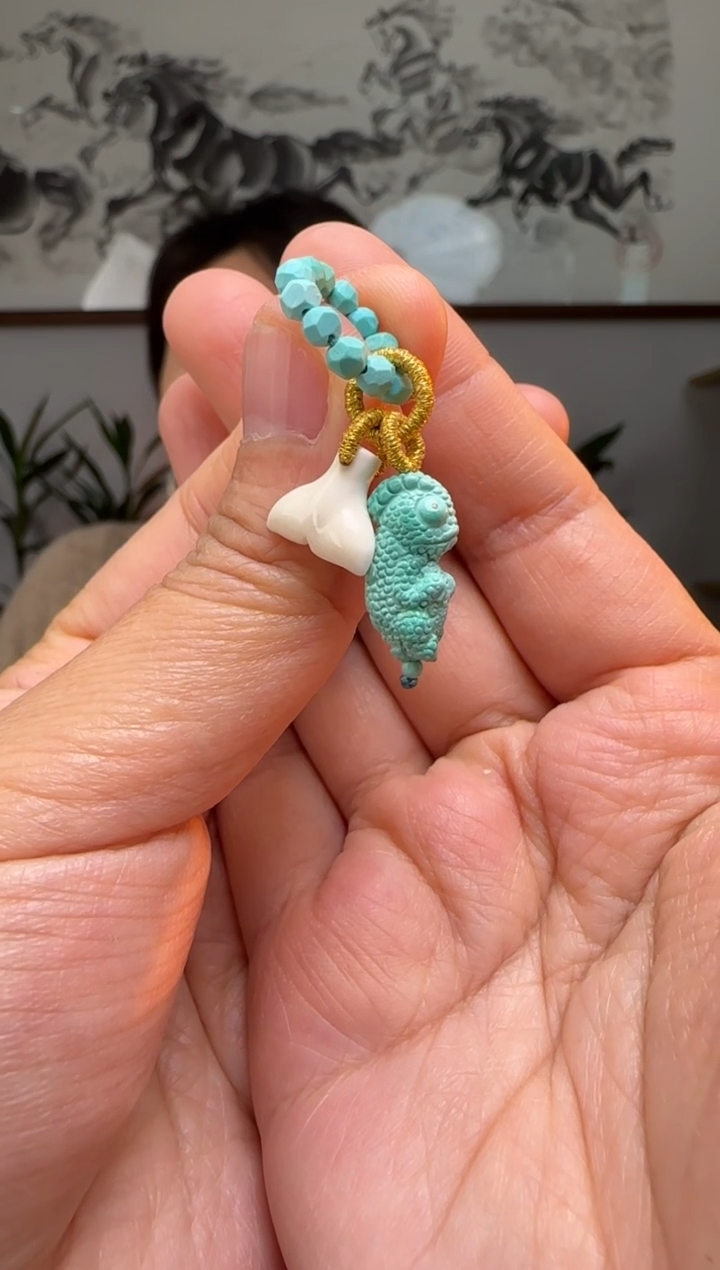 【闪购商品】绿松石提溜未镶嵌时尚百搭A2004