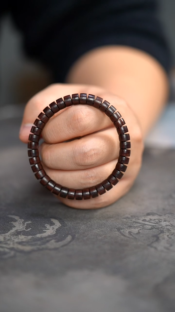 【闪购商品】檀香紫檀（小叶紫檀）手串/手链琴料蓉字5*8精工药片珠