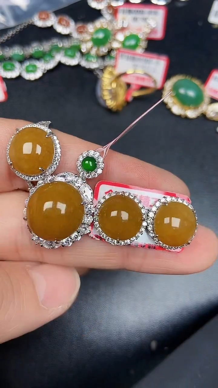 银S925镶嵌戒指翡翠3160