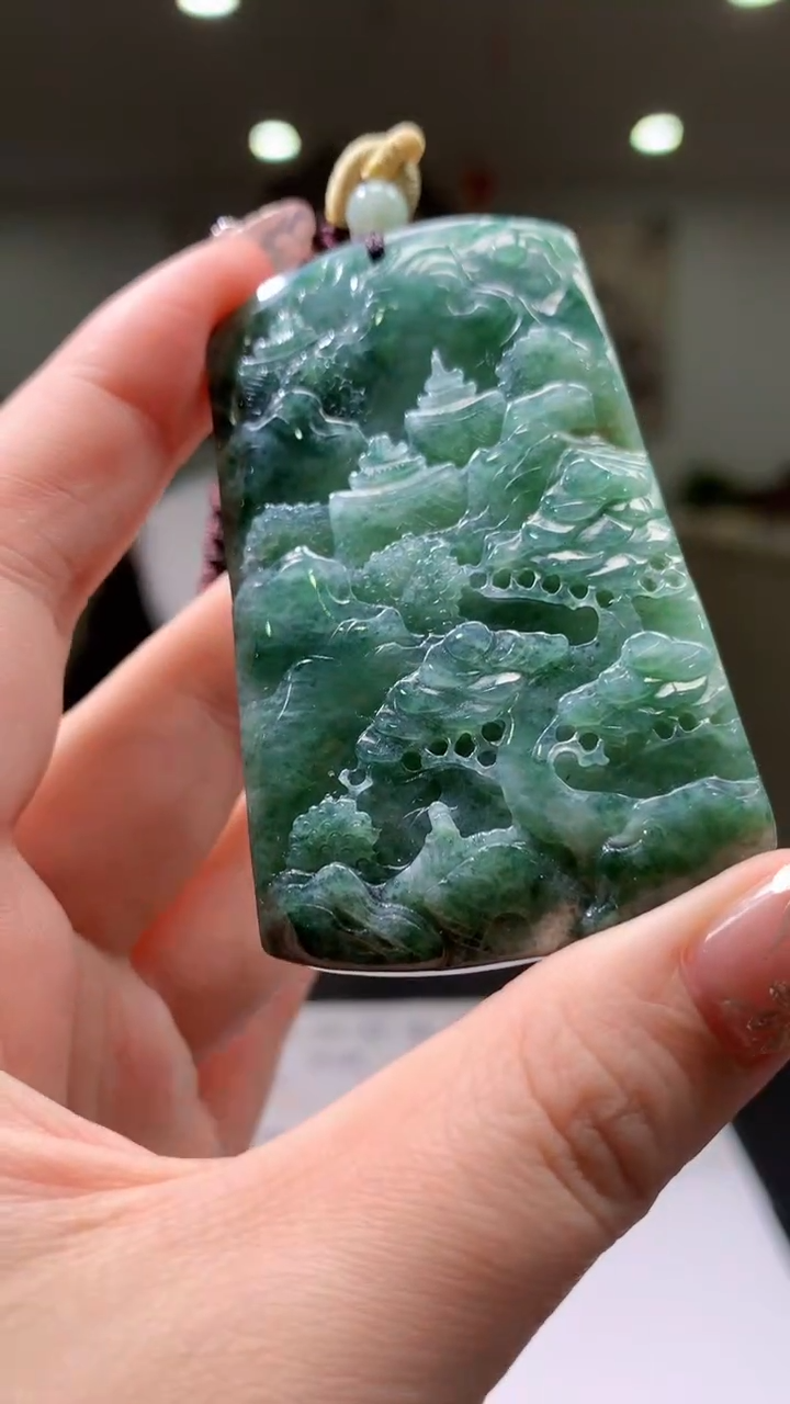 【闪购商品】定制翡翠未镶嵌8018yx-毛货挂件16