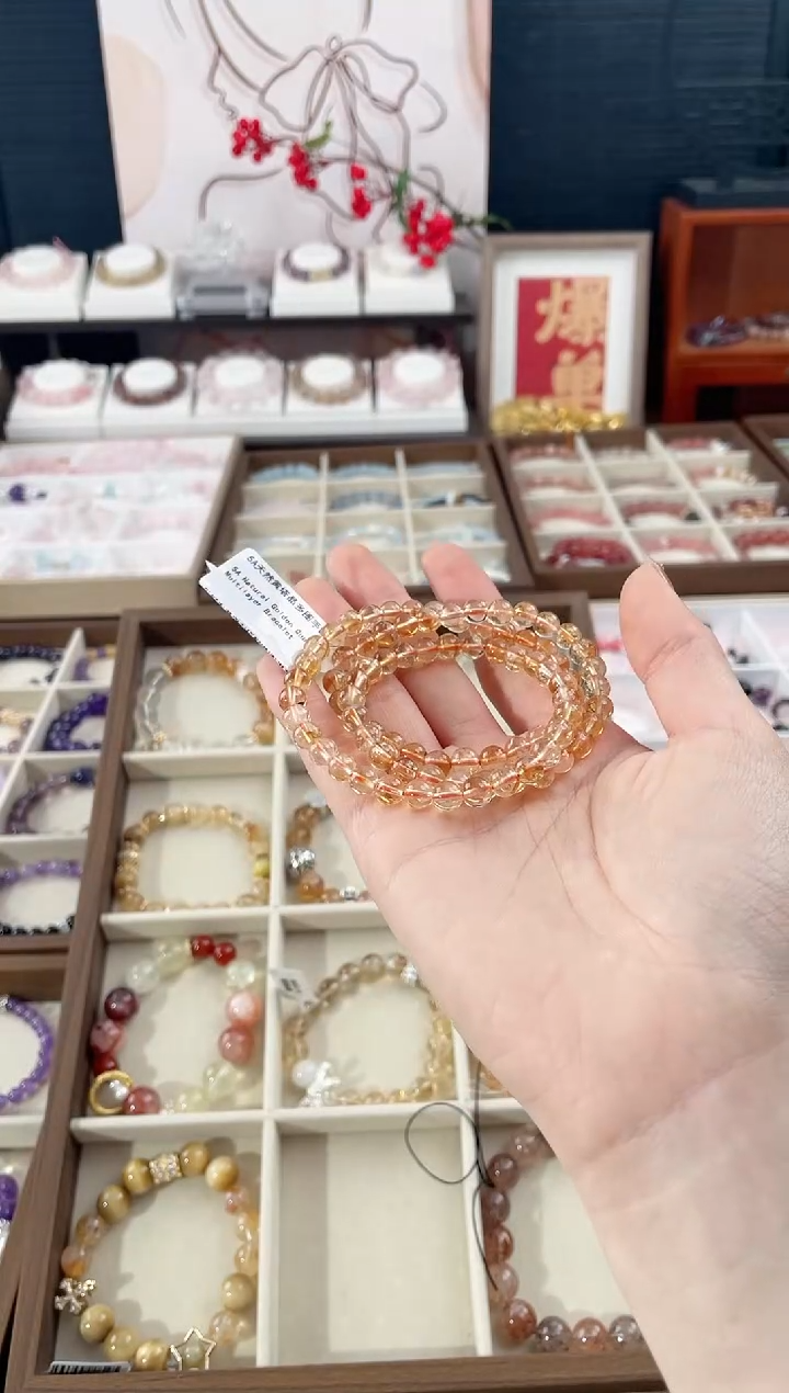 【闪购商品】水晶手链未镶嵌天然水晶单圈双圈素圈设计款气质