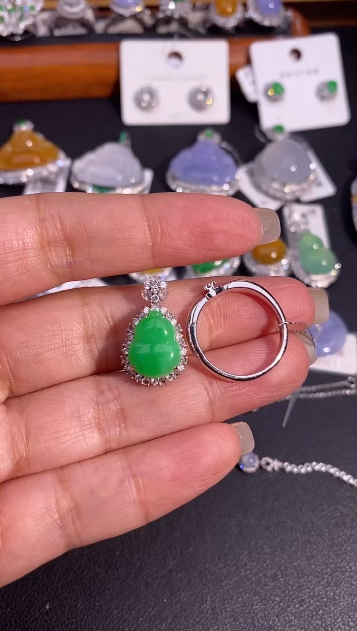 【闪购商品】翡翠戒指18K金镶嵌两用款戒指