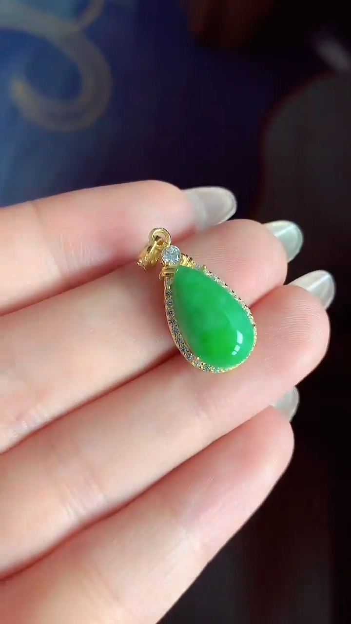 【闪购商品】翡翠颈饰银S925镶嵌吊坠