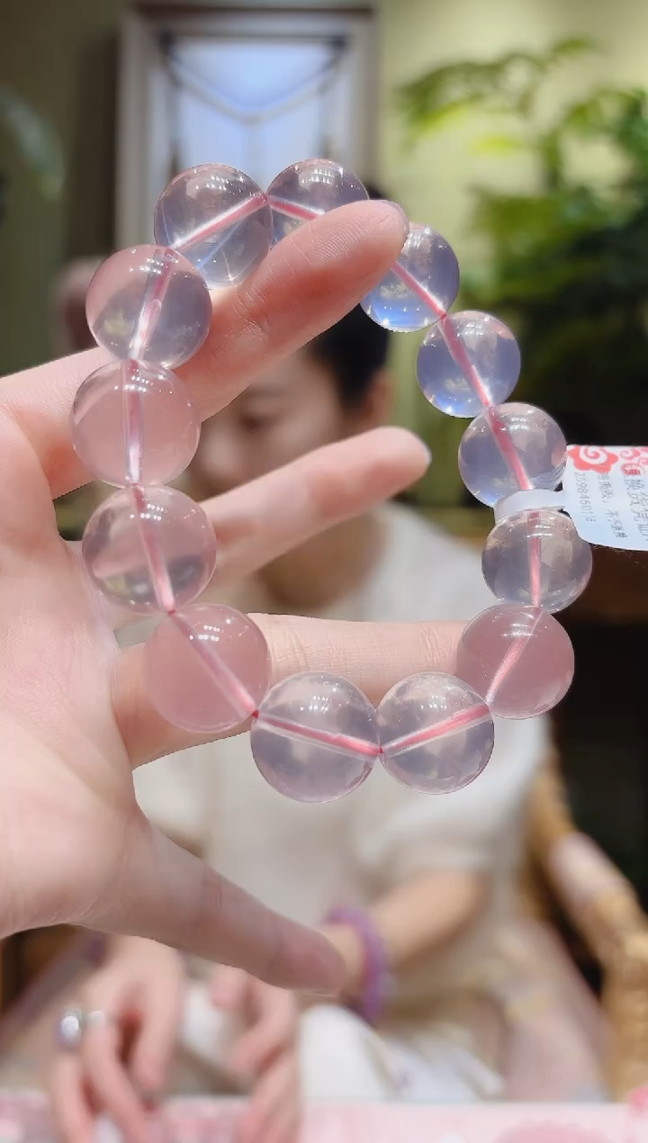 【闪购商品】水晶手串未镶嵌粉水晶手串15/16.3