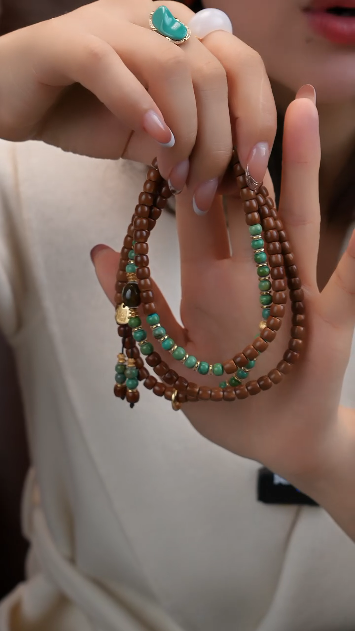 银S925镀金镶嵌绿松石项链11111