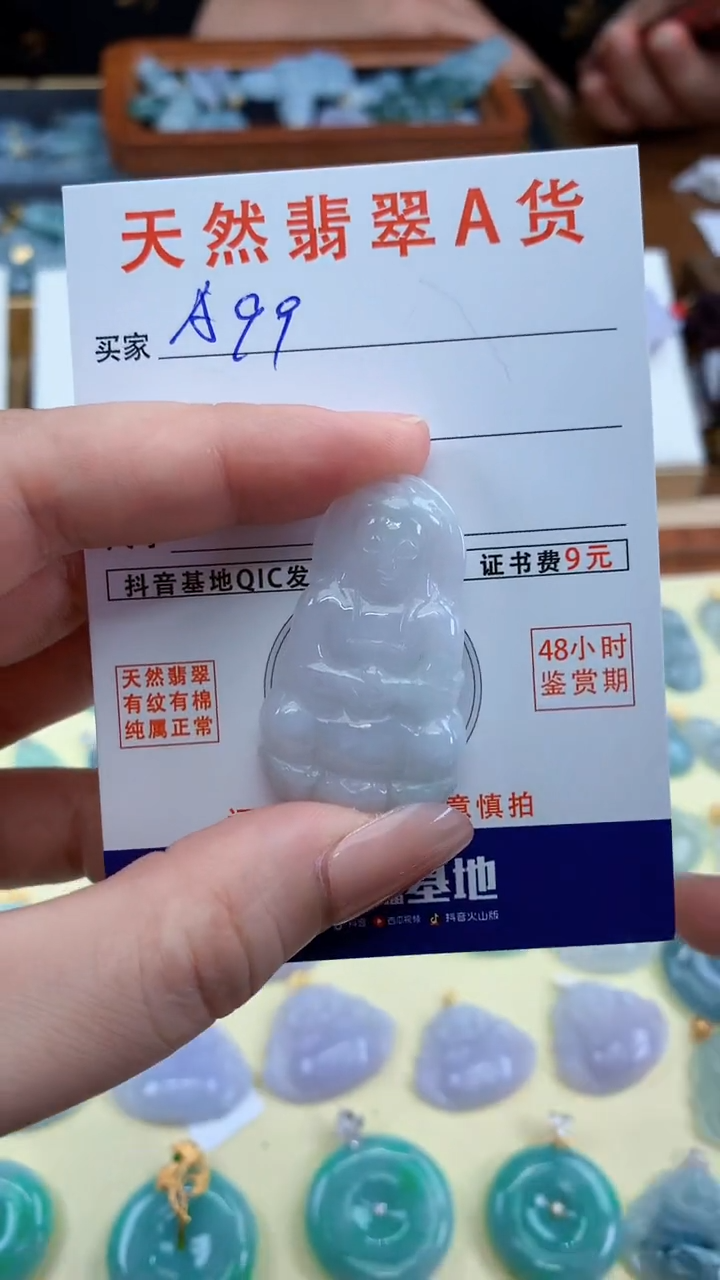 颈饰未镶嵌翡翠天然A货翡翠挂件