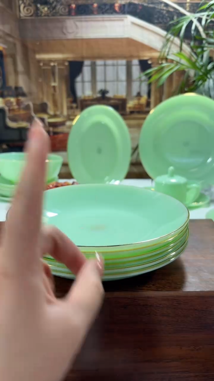 【闪购商品】...8英寸深盘6个  玉瓷【贝美】 