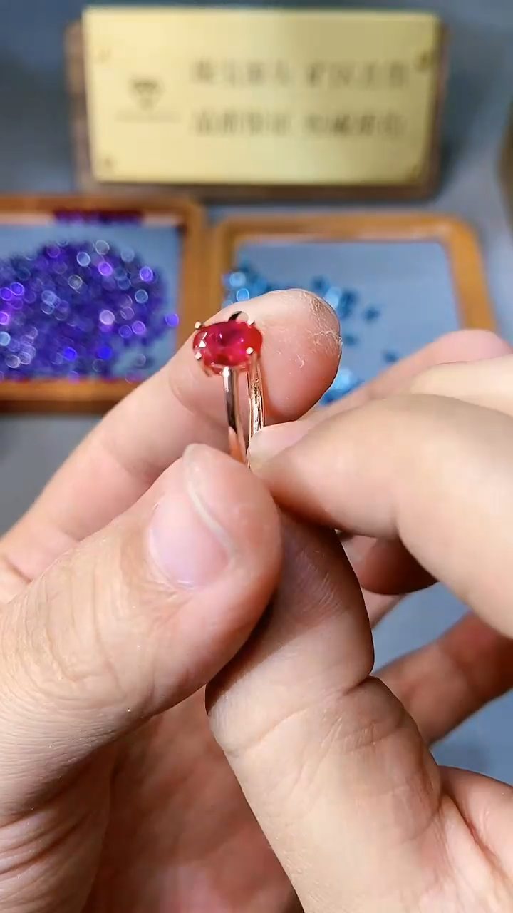 【闪购商品】红宝石戒指银S925镶嵌354
