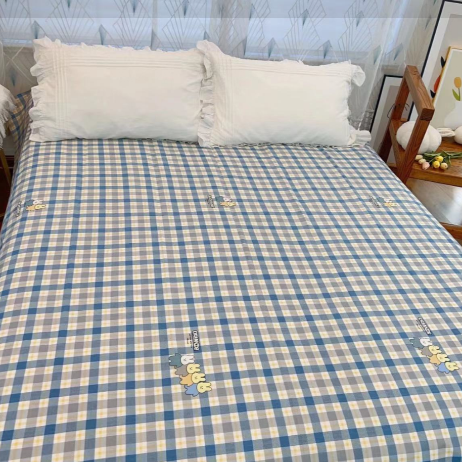 高端精品简约卡通亲肤床单--四只小熊