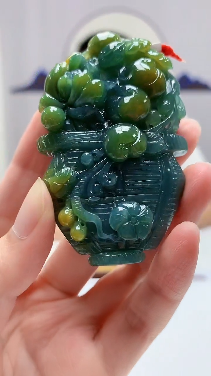 【闪购商品】定制翡翠未镶嵌4812zm-毛货挂件赠珠链153