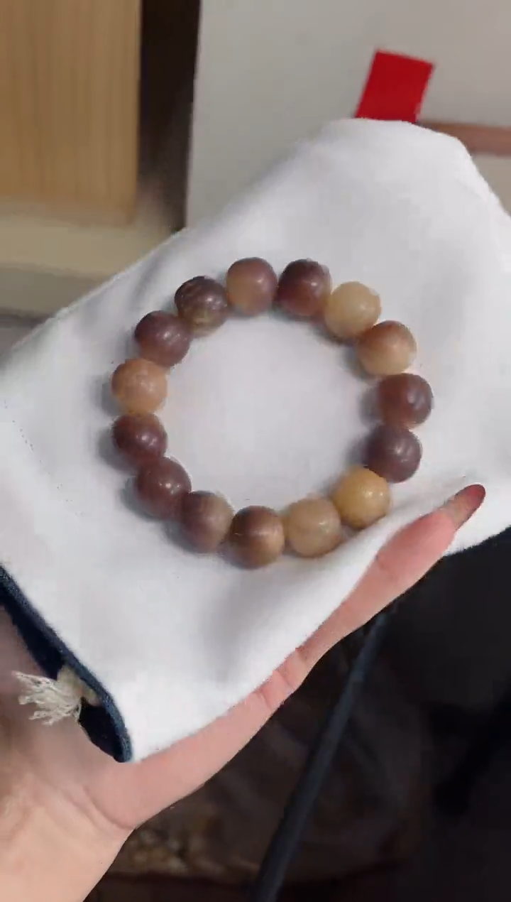 手串菩提根/象牙果b62紫美人干磨桶珠15*16mm手串瑕疵不补
