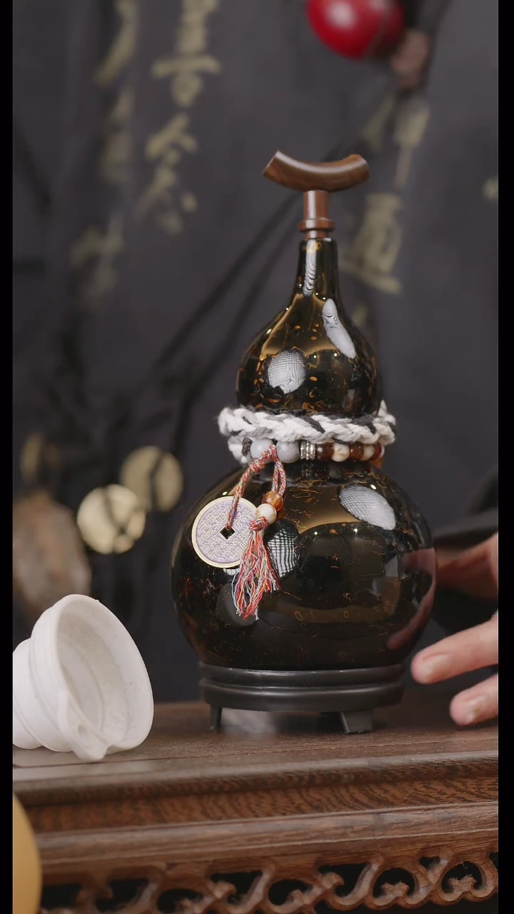 【闪购商品】131号精品天然大漆工艺防渗内胆酒葫芦~