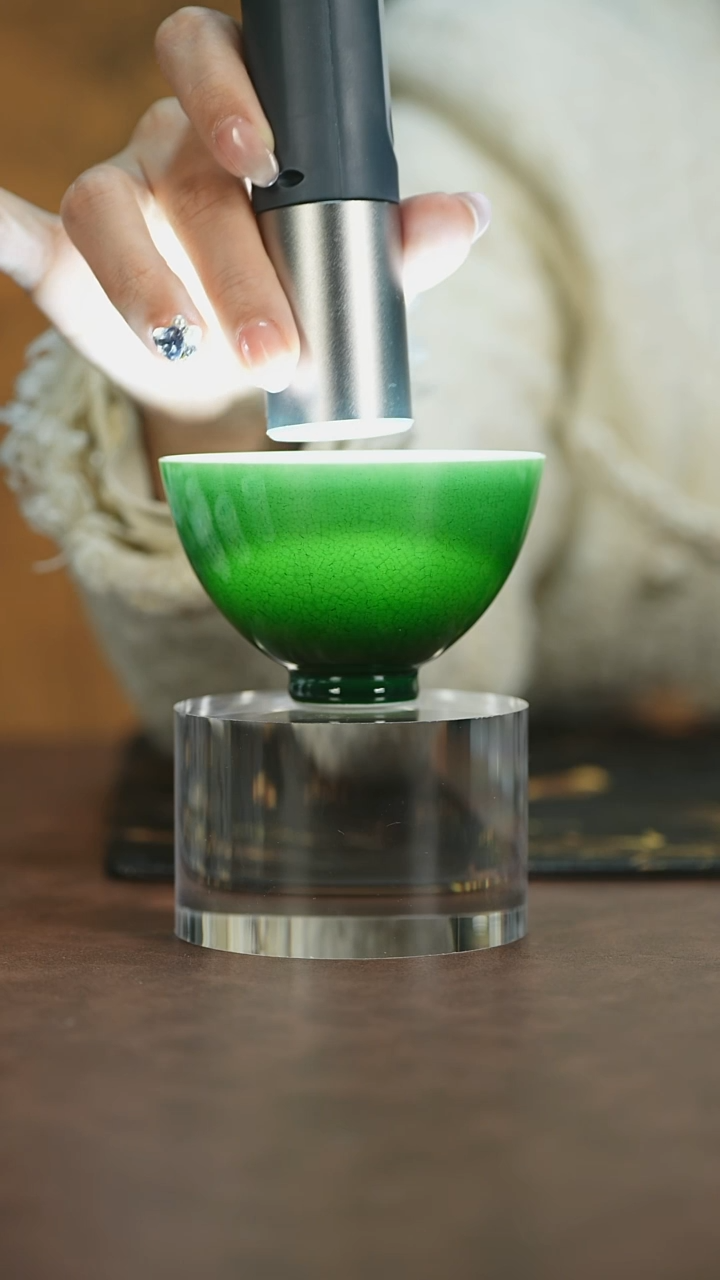 【闪购商品】瓷唐里翡翠地W绿主人杯