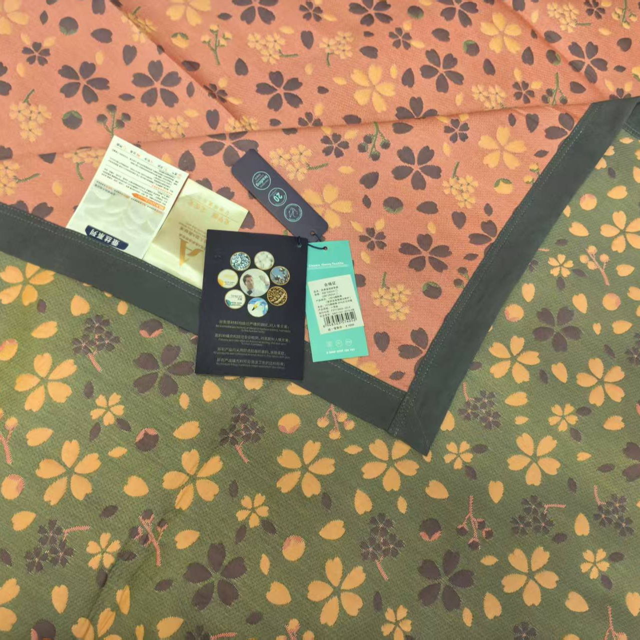 【免费试睡15天】黄色小菊花五层纱纯棉柔软舒适双人大盖毯