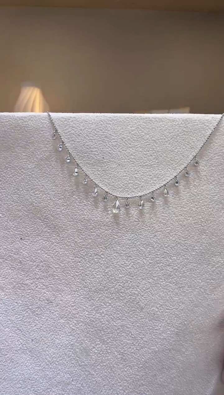 18K金镶嵌项链实验室培育钻石美神项链k白