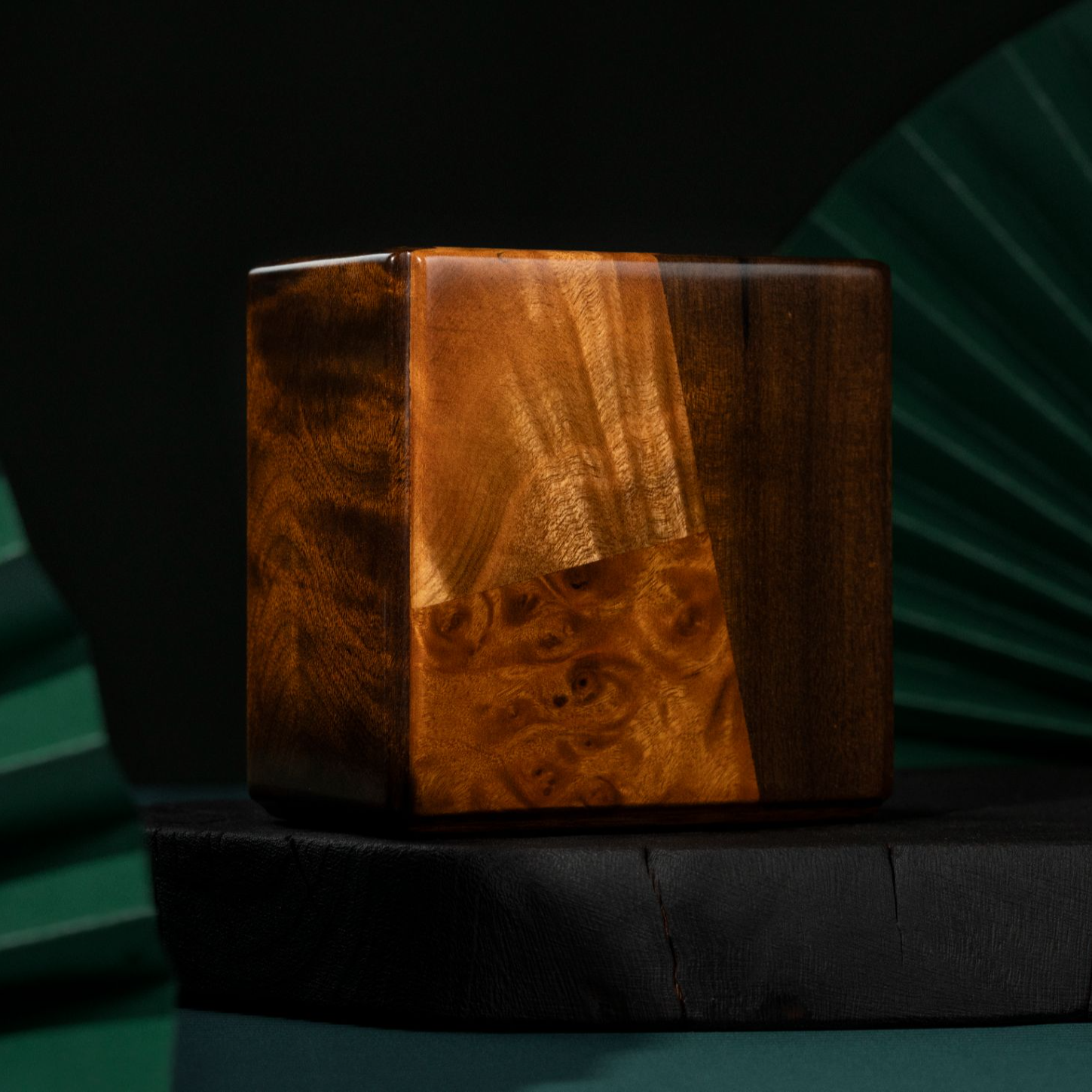 金丝楠木冰裂纹碎花水波纹精工榫卯笔盒文房四宝高奢精致