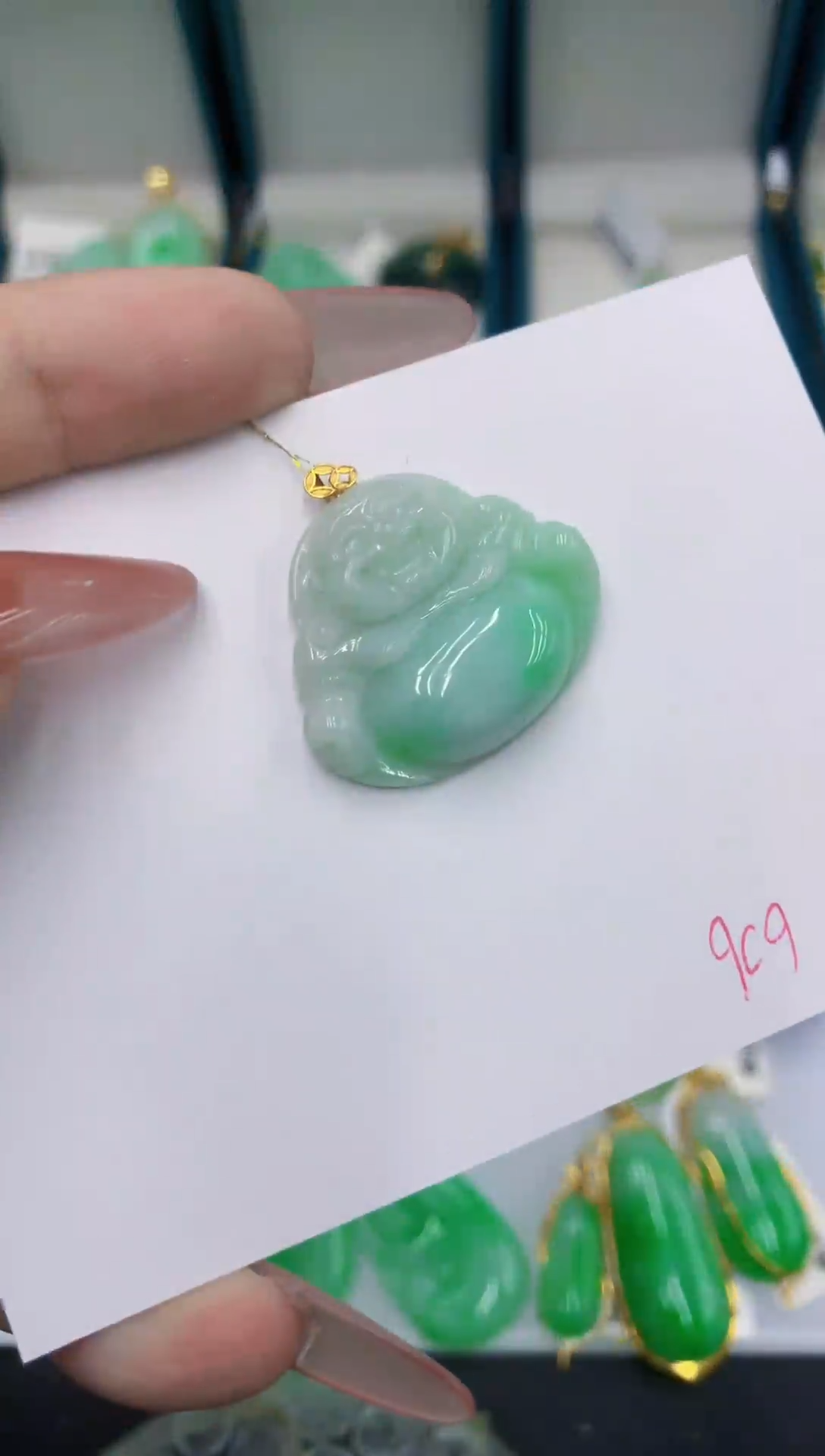 颈饰18K金镶嵌翡翠11111