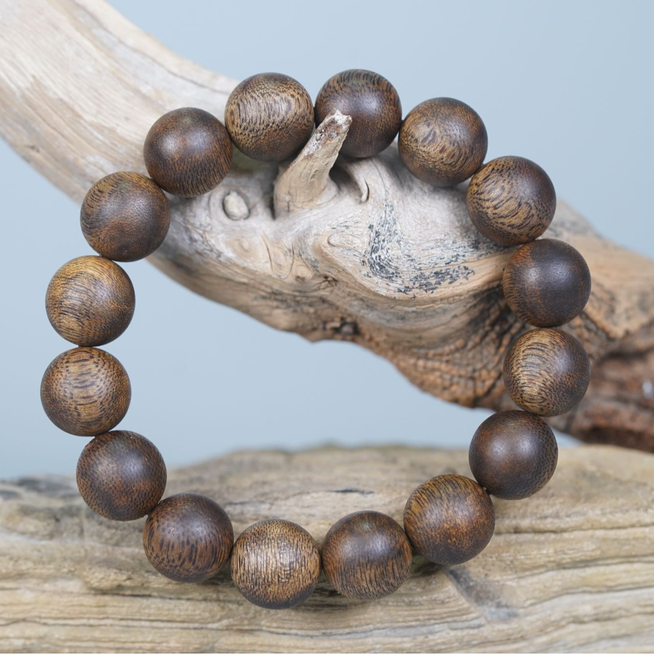 棋楠九九沉1.5*15颗圆珠单圈沉香手串 保底22g（多样性发货）-CX048