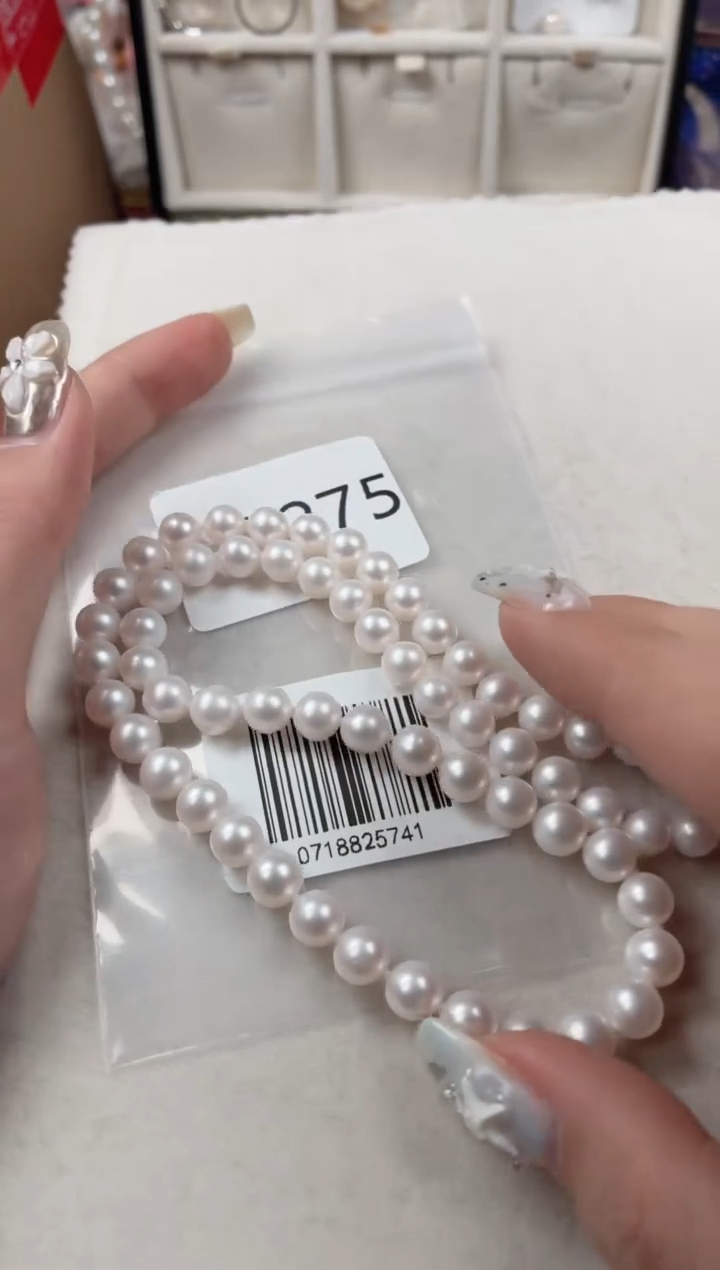 银S925镶嵌项链淡水珍珠Z275