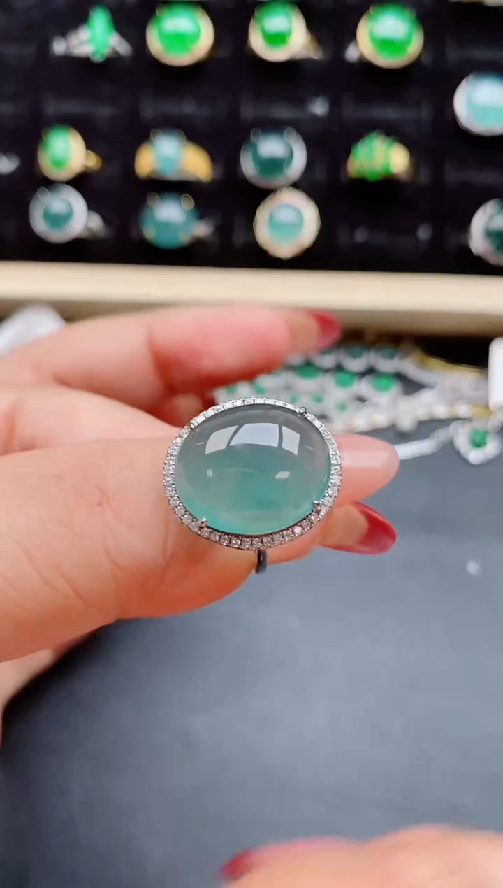 【闪购商品】翡翠戒指银S925镶嵌3213213