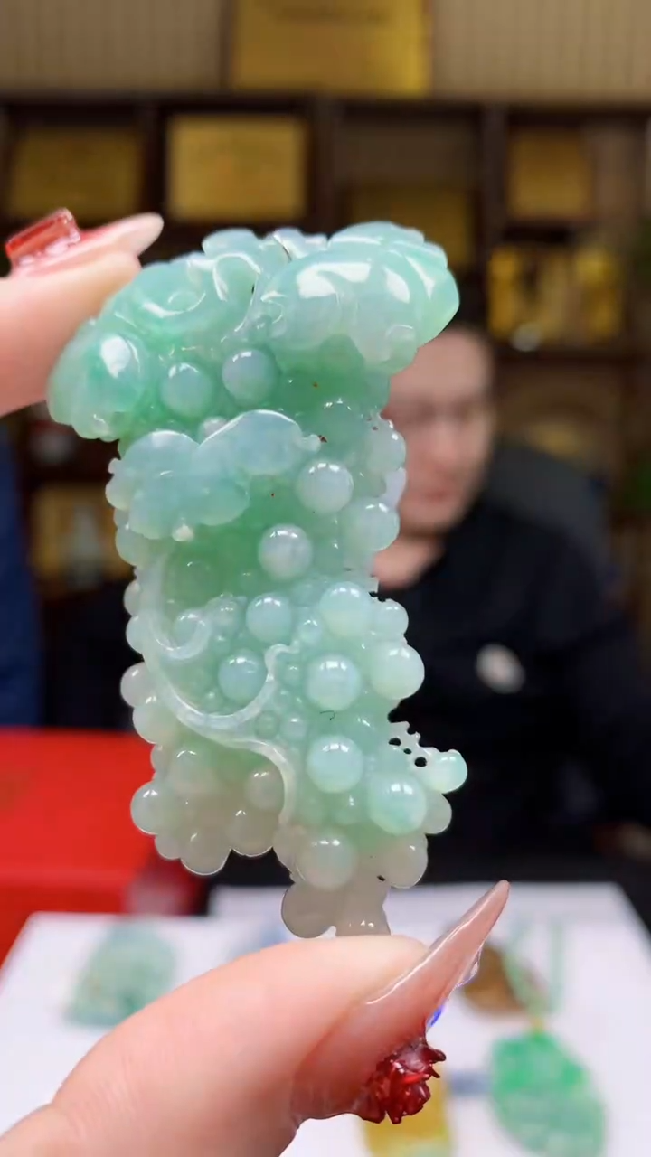 【闪购商品】定制翡翠未镶嵌1071ry-毛货挂件52