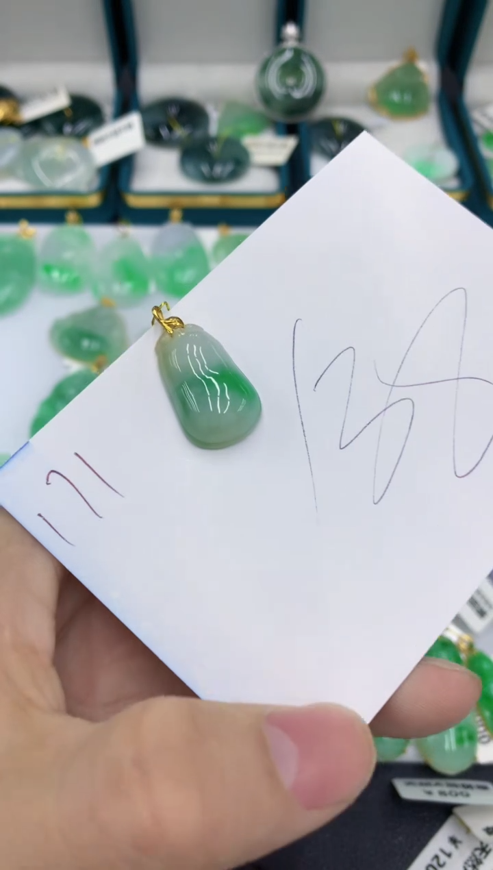 【闪购商品】翡翠颈饰18K金镶嵌1111111111