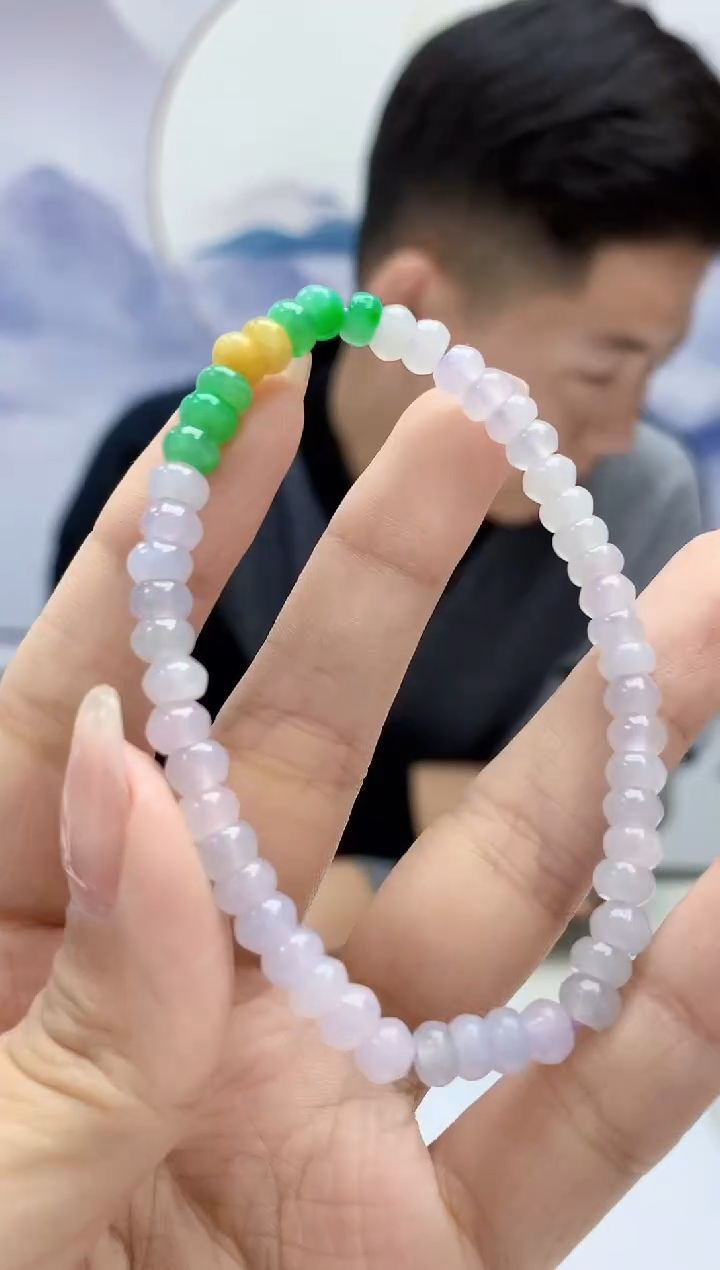 【闪购商品】定制翡翠未镶嵌4917kk-毛货手串119