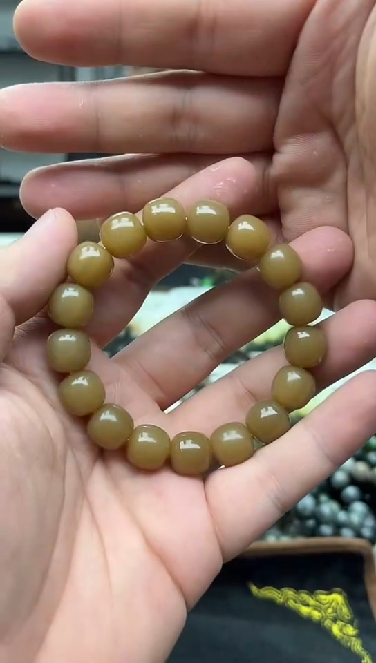 手串未镶嵌和田玉新疆且末黄金糖12