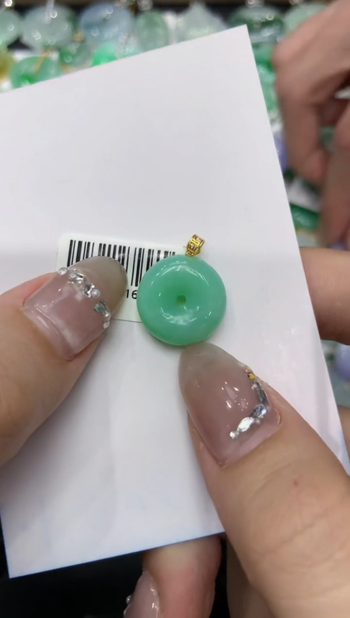 【闪购商品】翡翠颈饰18K金镶嵌222222222