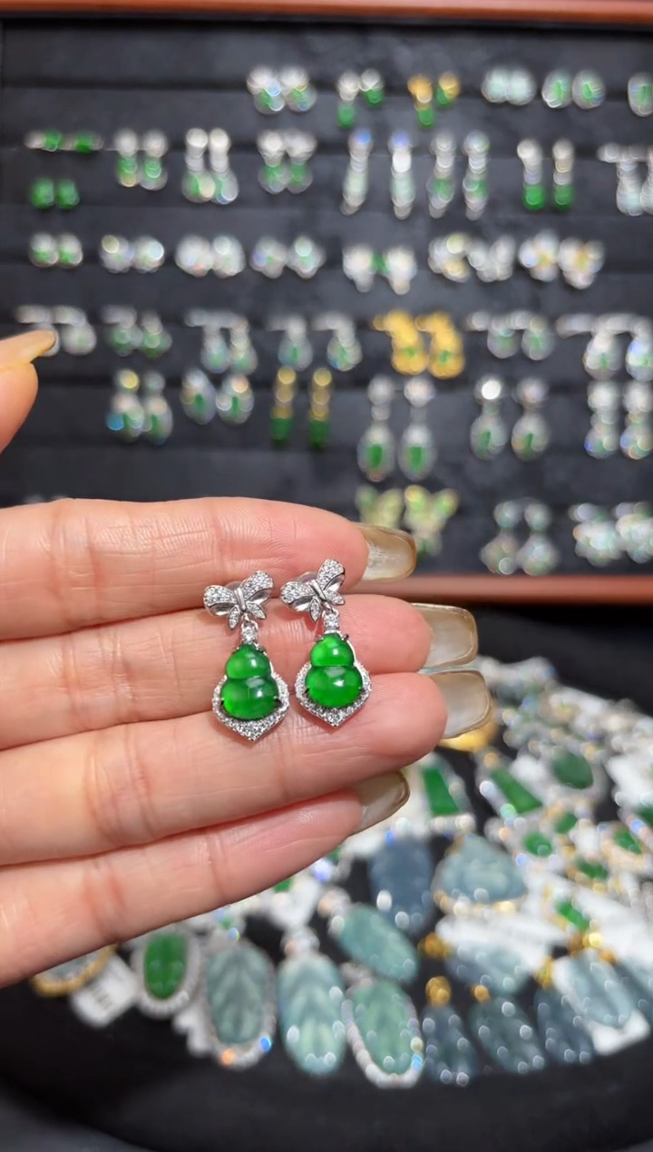 【闪购商品】翡翠颈饰银S925镶嵌葫芦/支持复检/一件