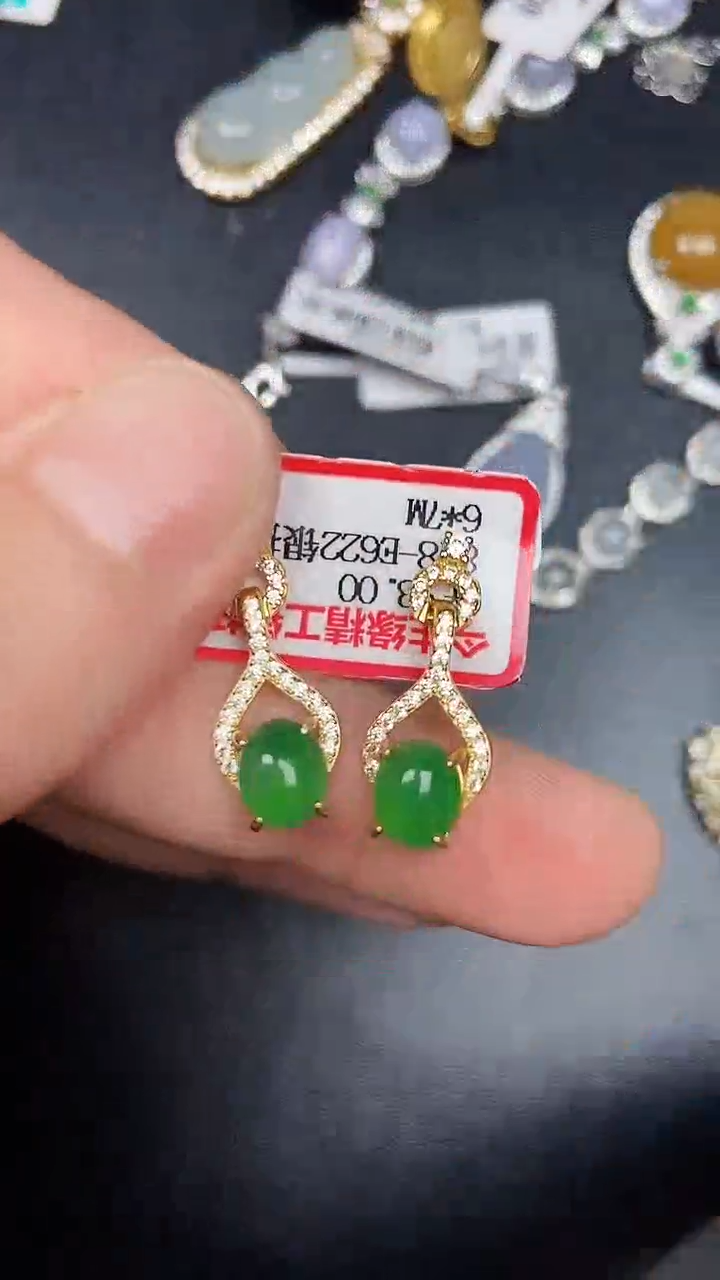 银S925镶嵌戒指翡翠3300