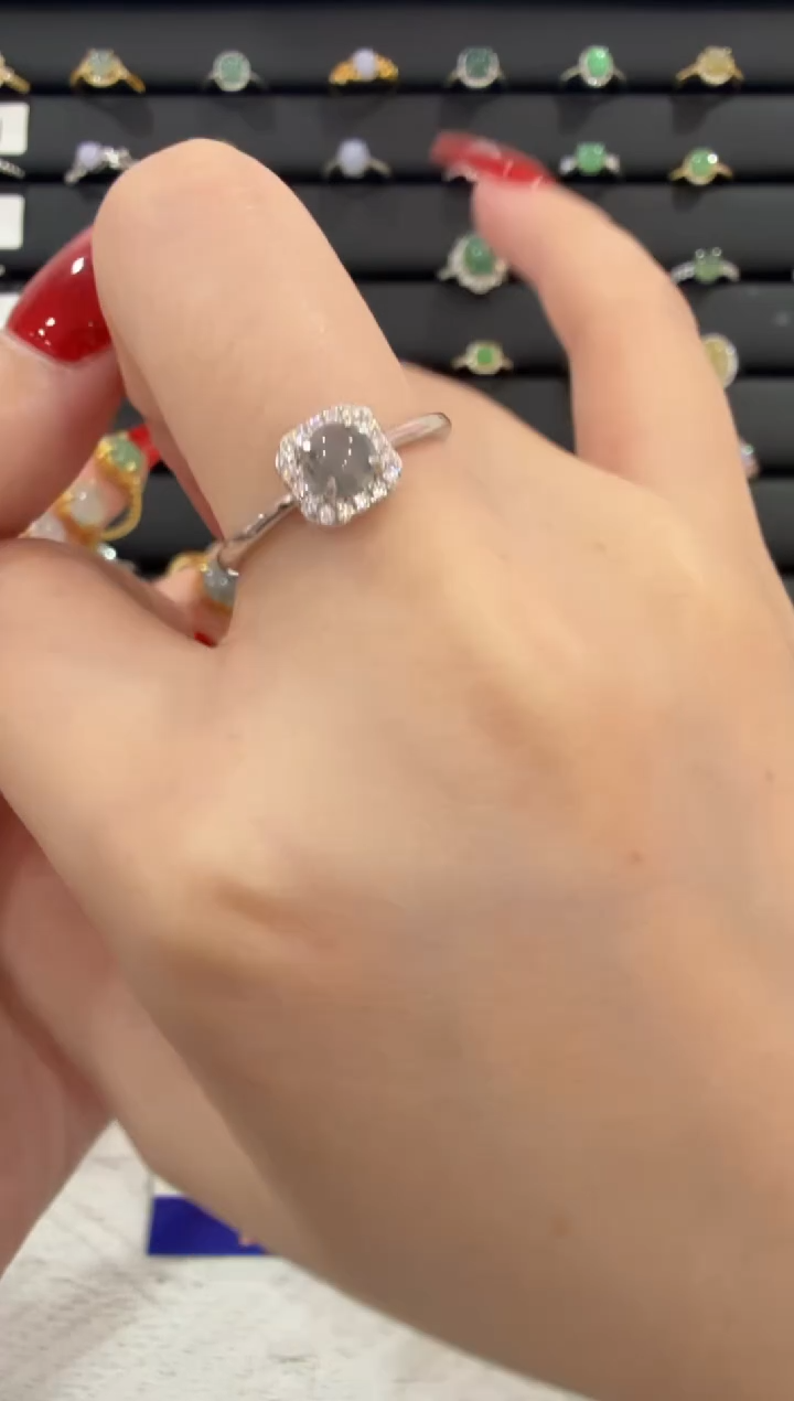 银S925镶嵌戒指翡翠104