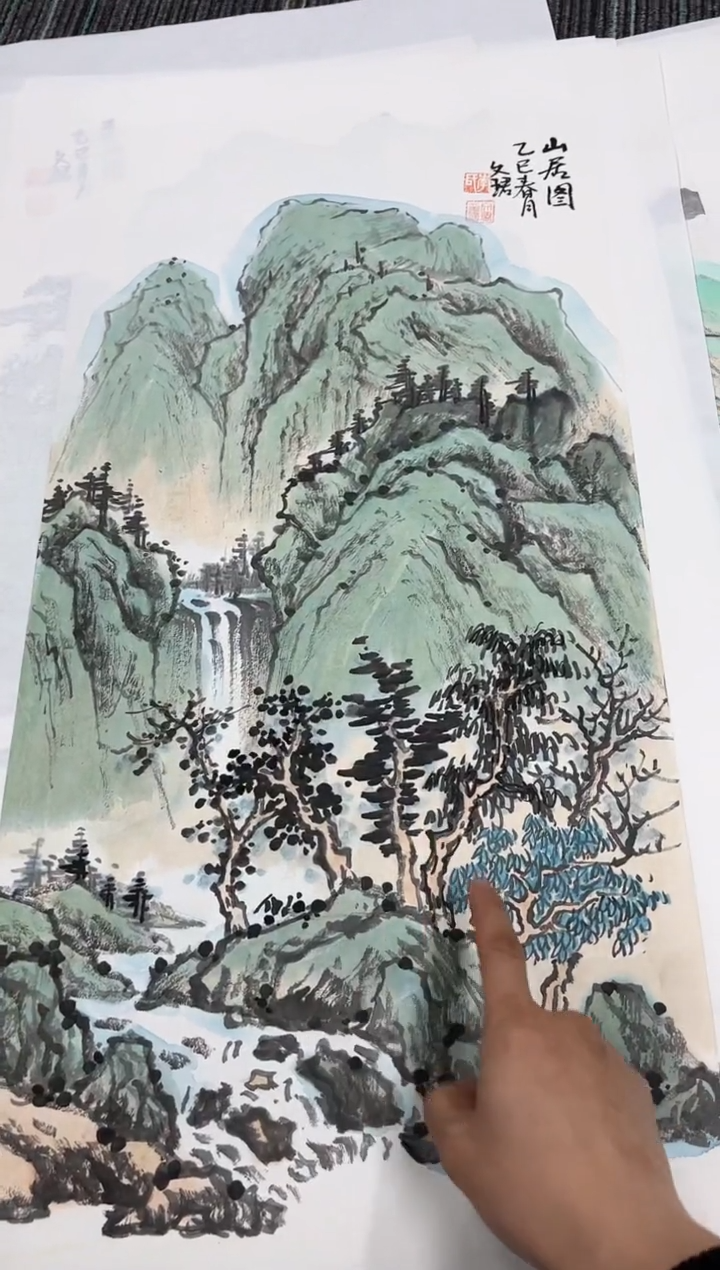 国画老师绘画作品