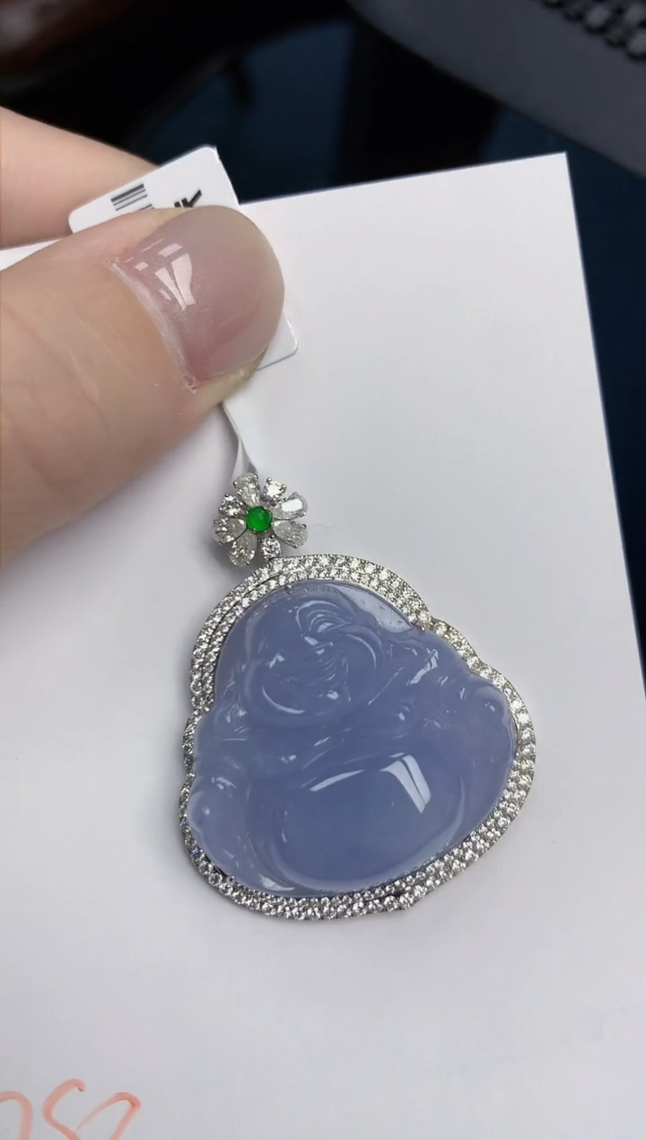 【闪购商品】翡翠颈饰18K金镶嵌天然翡翠A货
