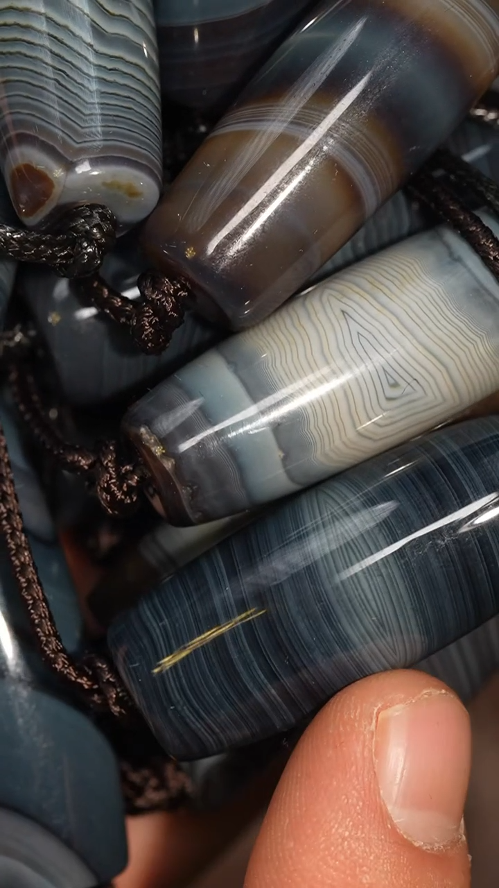 未镶嵌颈饰玛瑙/玉髓多样性发其一，DIY一159