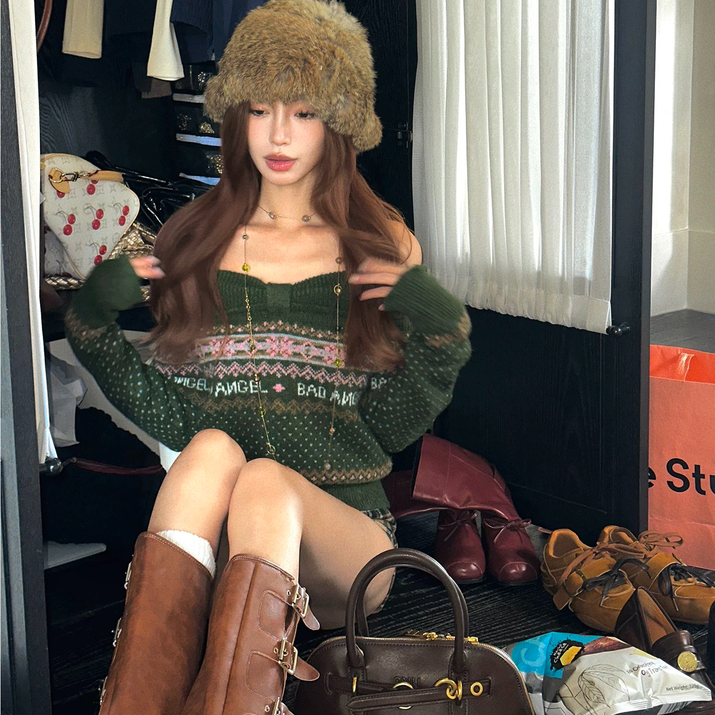 【H·Kuai1230】BB701-BB800秋冬季新款合集韩版时尚甜美学院风套装