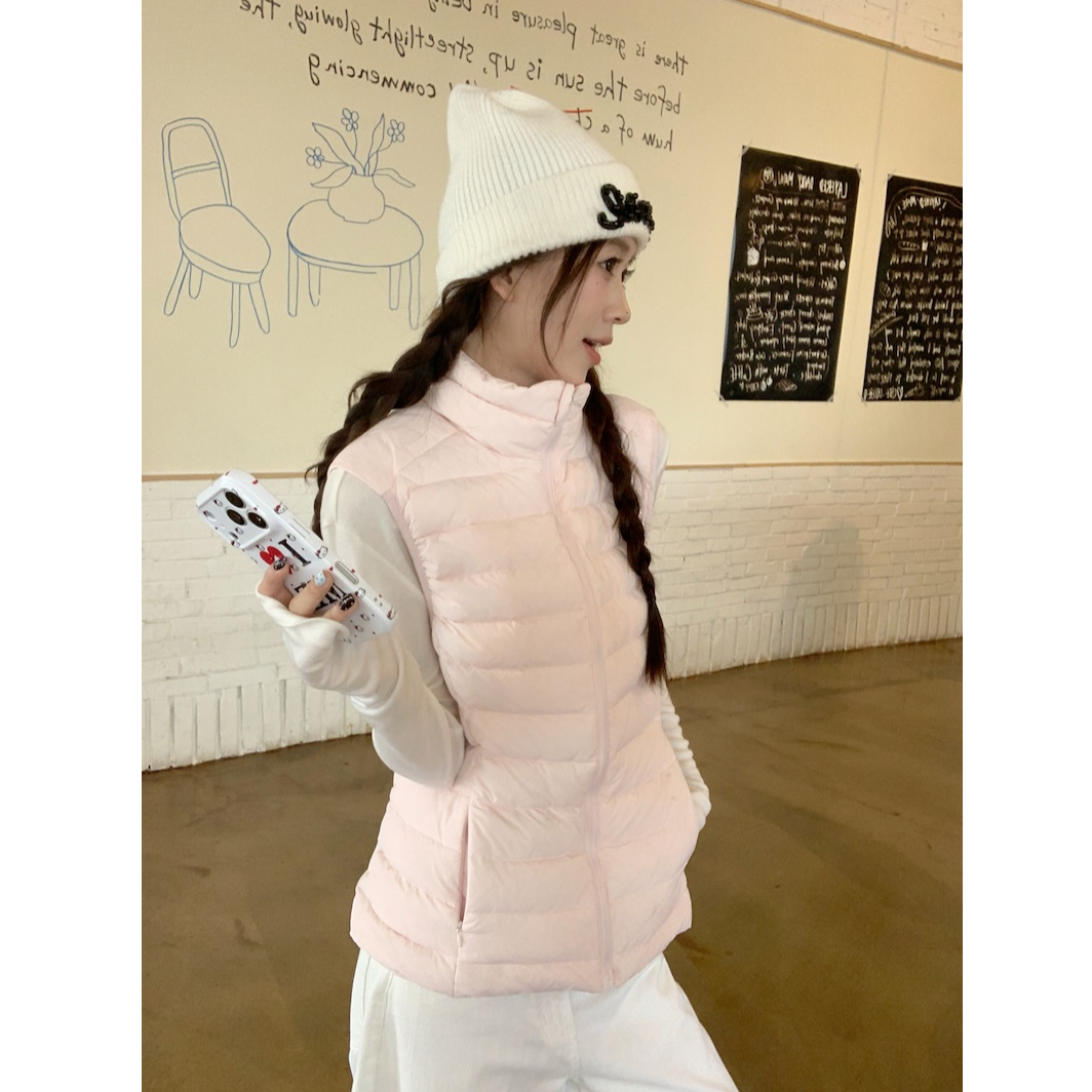 2025秋冬季新款马甲女收腰修身外套保暖户外运动百搭上衣