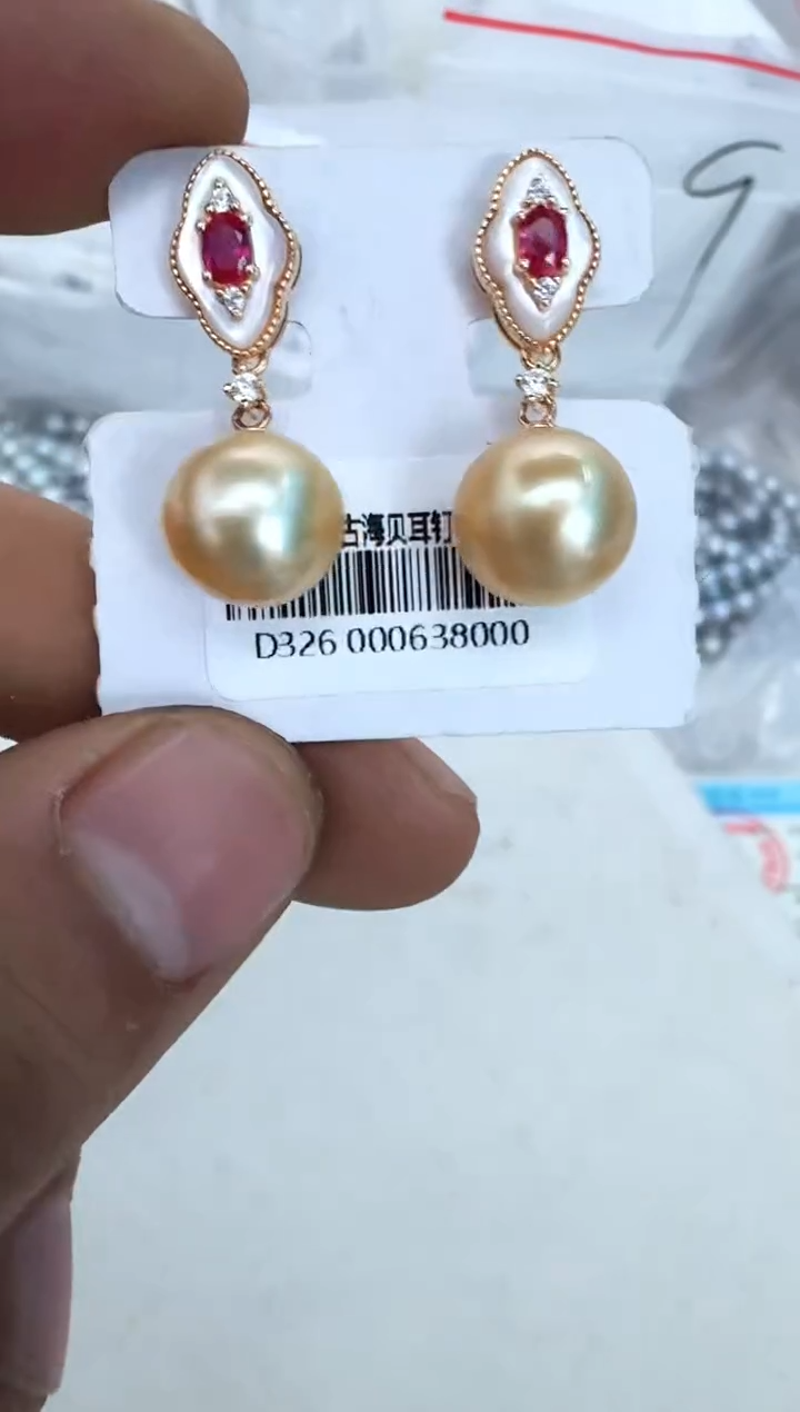 【闪购商品】海水珍珠耳饰银S925镶嵌耳钉