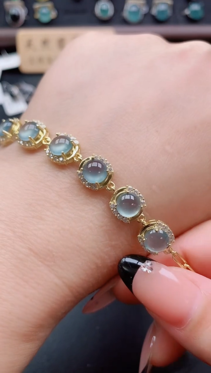 银S925镶嵌戒指翡翠1